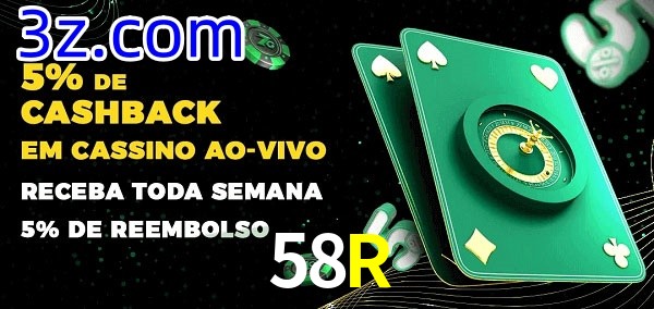 Promoções do cassino ao Vivo 58R